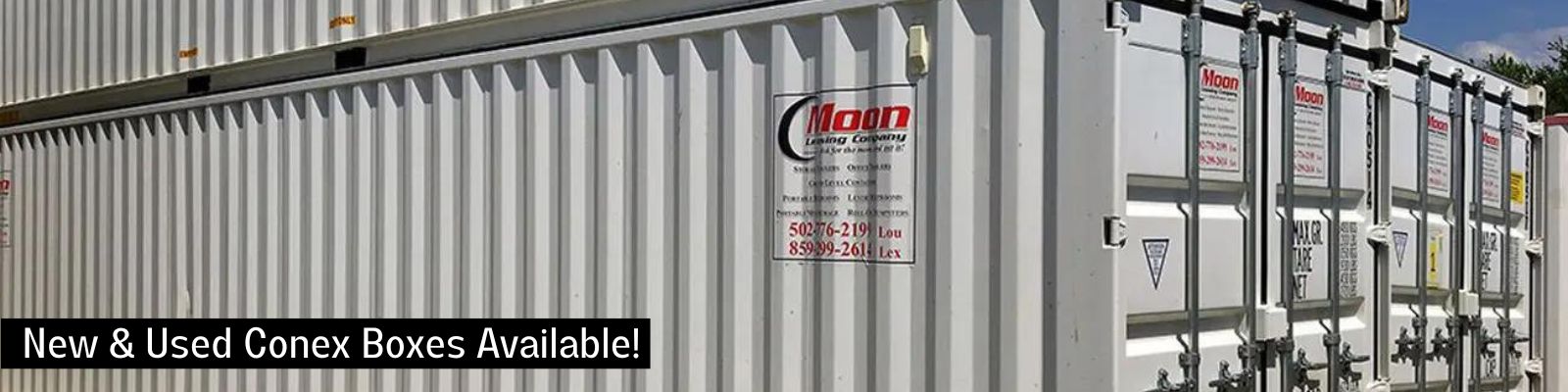Moon Trailer Leasing New and Used Conex Boxes Available!